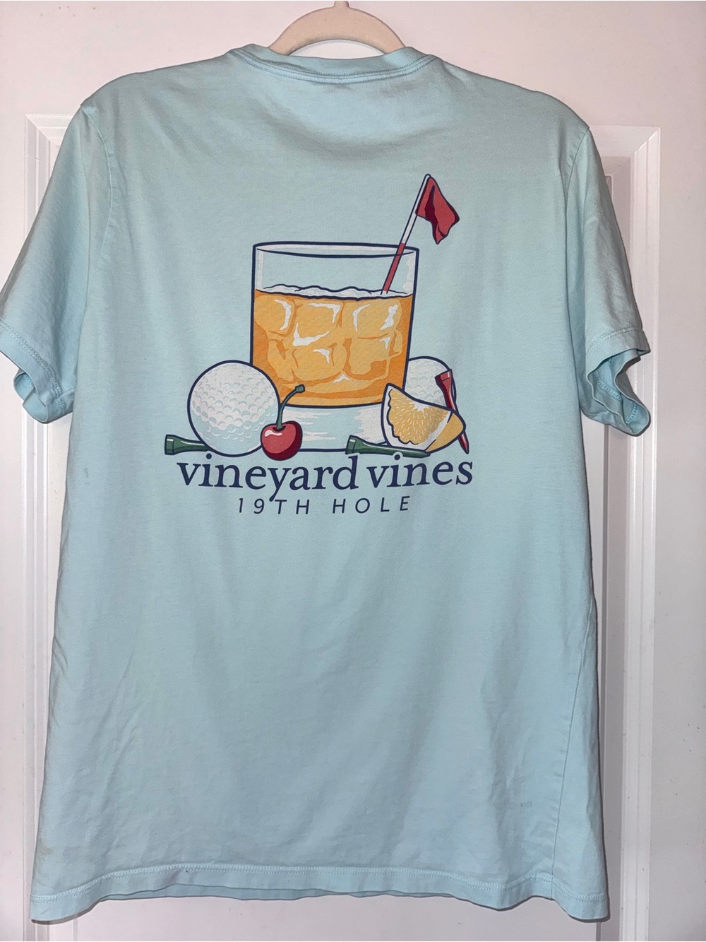 Vineyard Vines 19th Hole Graphic Tee light Blue Sz Small - Picture 3 of 5